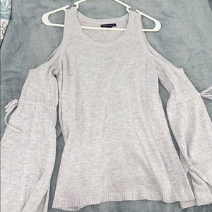 Cute sweater w/ shoulder cutouts and bell sleeves